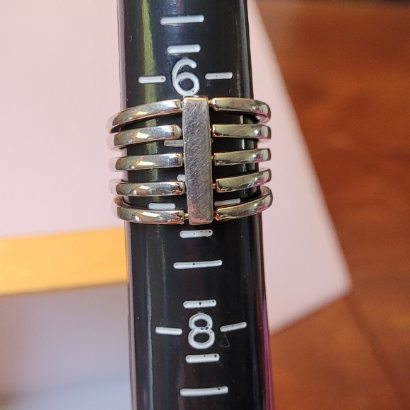 5 band Sterling silver ring - Picture 4 of 9